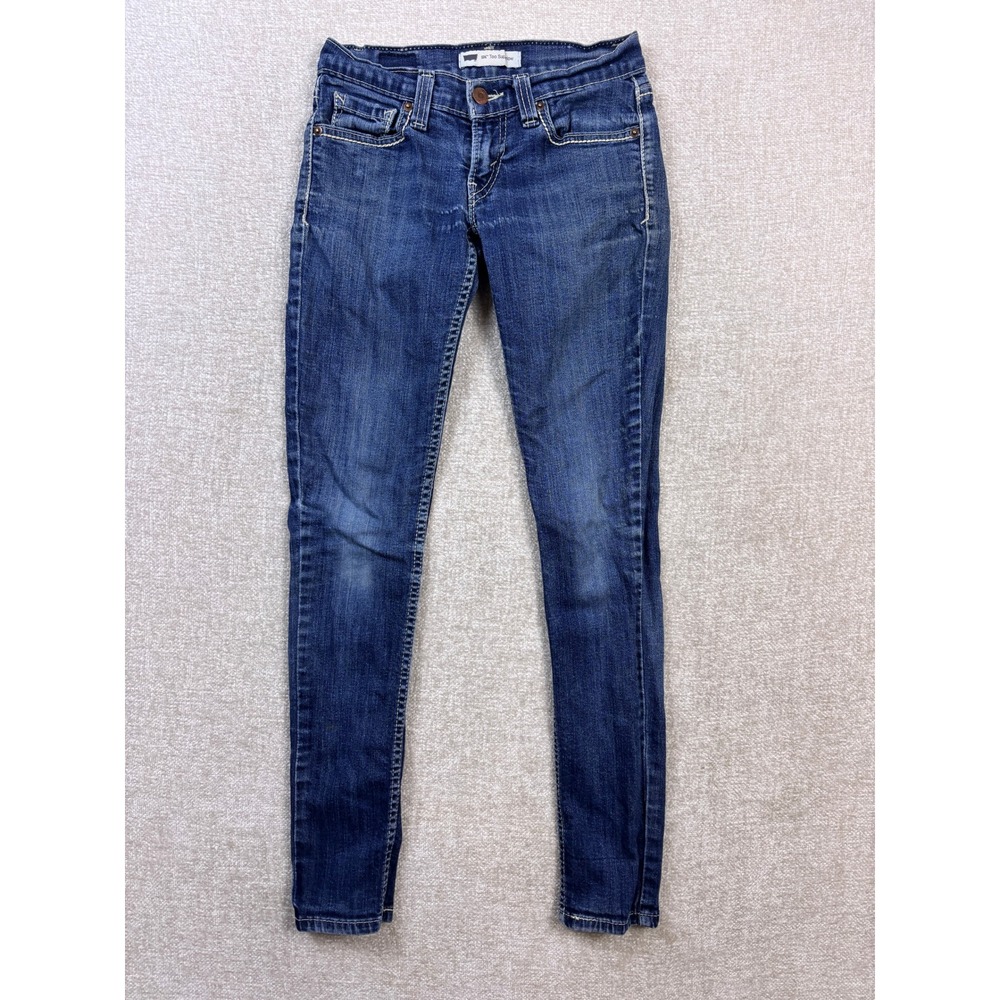 Levis 524 Too Superlow Skinny Jeans Women 1M Medium Wash Low Rise Denim